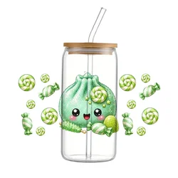 Charming Cartoon Bao Buns Waterproof UV DTF Sticker Wraps for Glass Cups and Phone Cases (DTF19440)