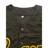 Men's Baseball Jersey Legend#24 Black Fashion Print Comfortable Sweatshirt Short Sleeve Button V-neck Shirt Men's Clothing 4