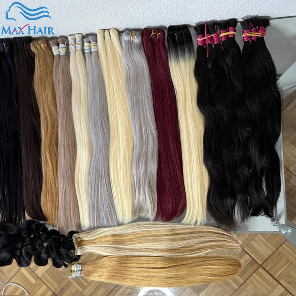 Human Hair Bulk No Weft Virgin Remy Hair Vietnamese Hair Straight Hair Bulk Real Natural Hair No Weft For Braiding Wholesale 5