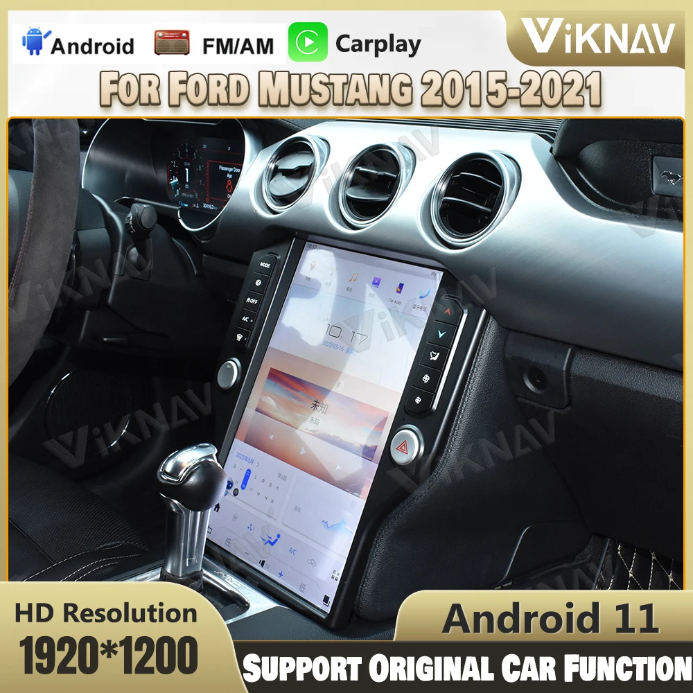 

14.4 Inch Android 11 Car Radio Stereo Replacement For Ford Mustang 2015-2021 GPS Multimedia Player 4G WIFI Carplay Upgraded