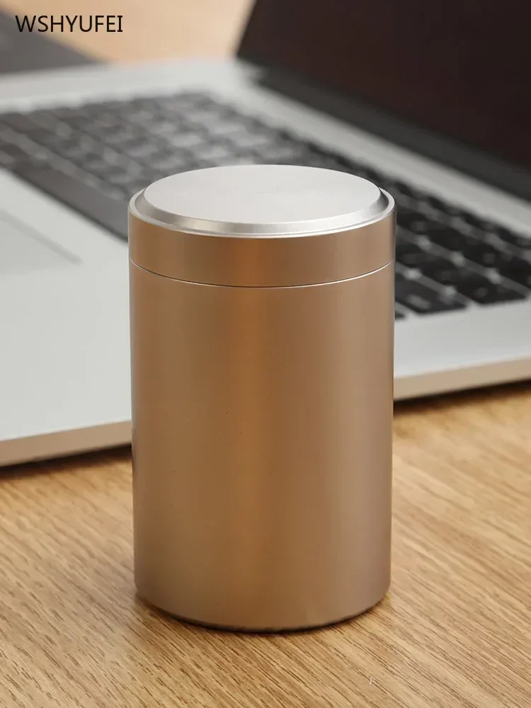 Metal travel portable tea seal stainless steel storage bottle with lid coffee bean candy biscuit collection storage tank kitchen tea tin box,tea canister