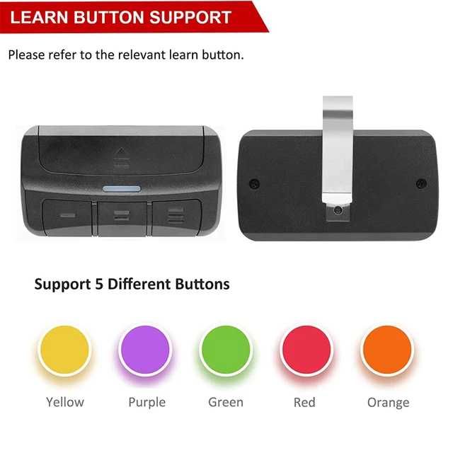 Universal Garage Door Commands Electronic Gate Remote Control 16 IN 1 Compatible with Genie Linear 300-390MHZ 3