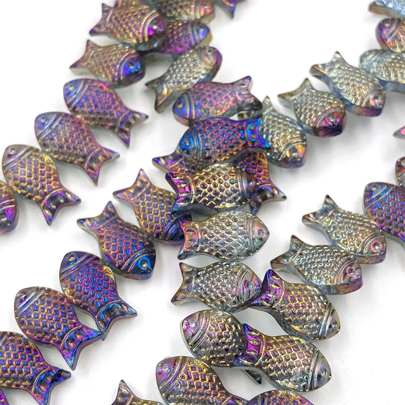 Fish shape crystal glass beads 8x15mm fish shape crystal glass beads for jewelry making DIY craft beads for bracelet earring hairpin accessories