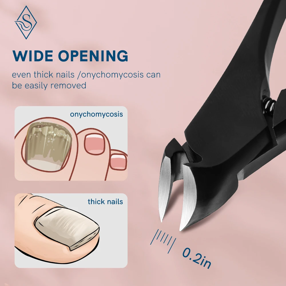 Miss Sally Nail Clipper Stainless Steel Ingrown Nail Nipper Cutter Pedicure Manicure Scissor for Paronychia Hard Thick Tool