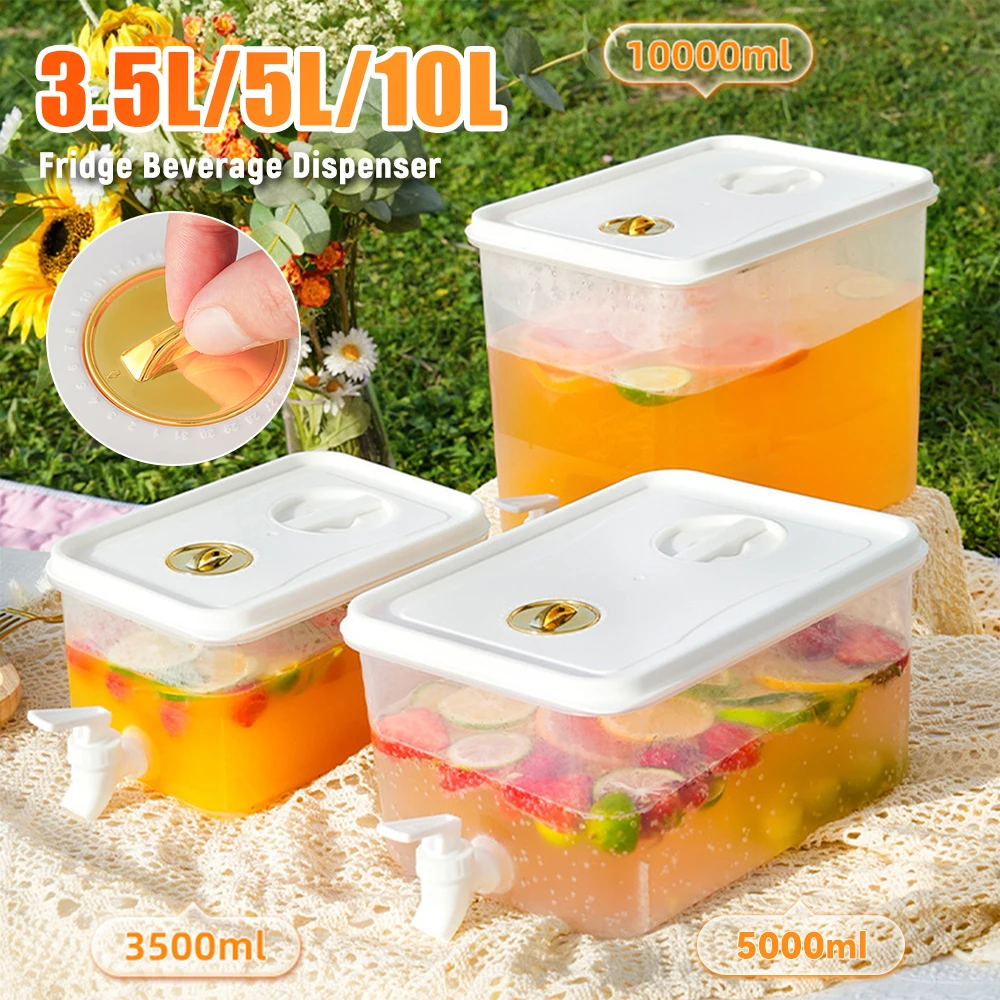 Fridge Kettle 3.5/5/10L Cold Water with Faucet Beverage Dispenser for Summer Party