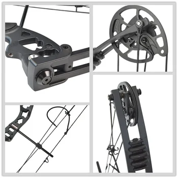 Archery Compound Bow and Arrows Set - 30-55lbs JUNXING 4 Color - 310FPS for Left/Right Hand Shooting, Hunting, Composite Bow 3