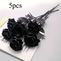 Black roses-5pcs