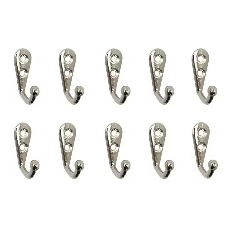 Wall clothes hook 10pcs Vintage Wall Mounted Single Prong Hook Retro Mini Size Bronze Hangers for Clothes Keys Hat Towel Robe Bathroom