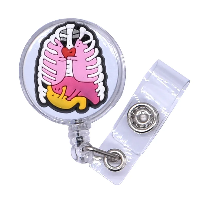 Retractable Pull Porta Credencial Badge Reel Holder Id Card Holder