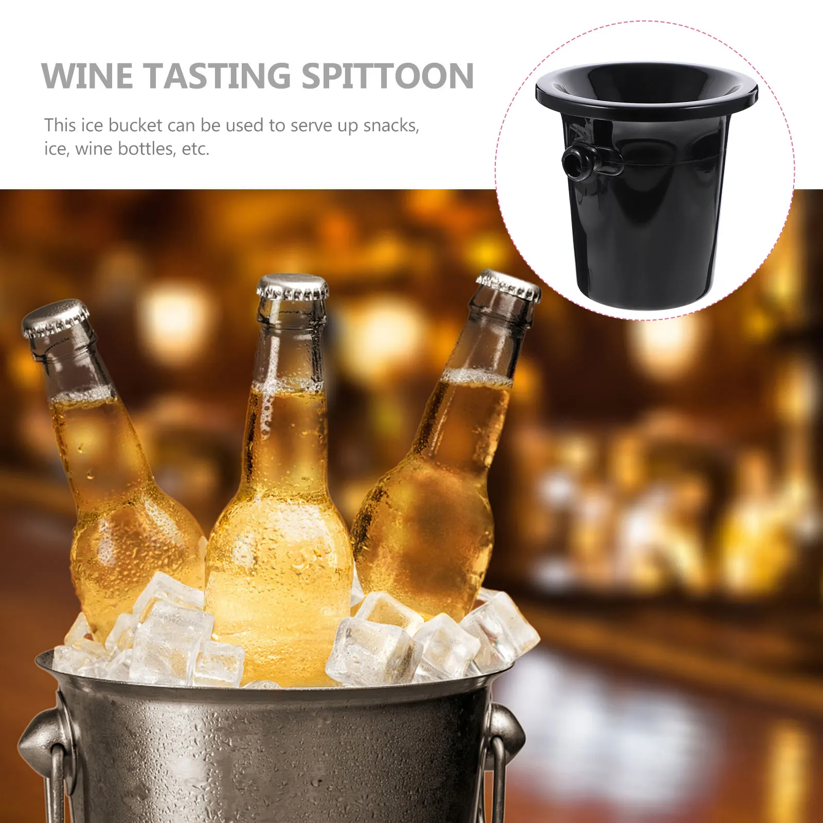 Creative Wine Tasting Spittoons 3pcs Wine Dump Bucket Round Double Ears Ice Bucket Bar Tools