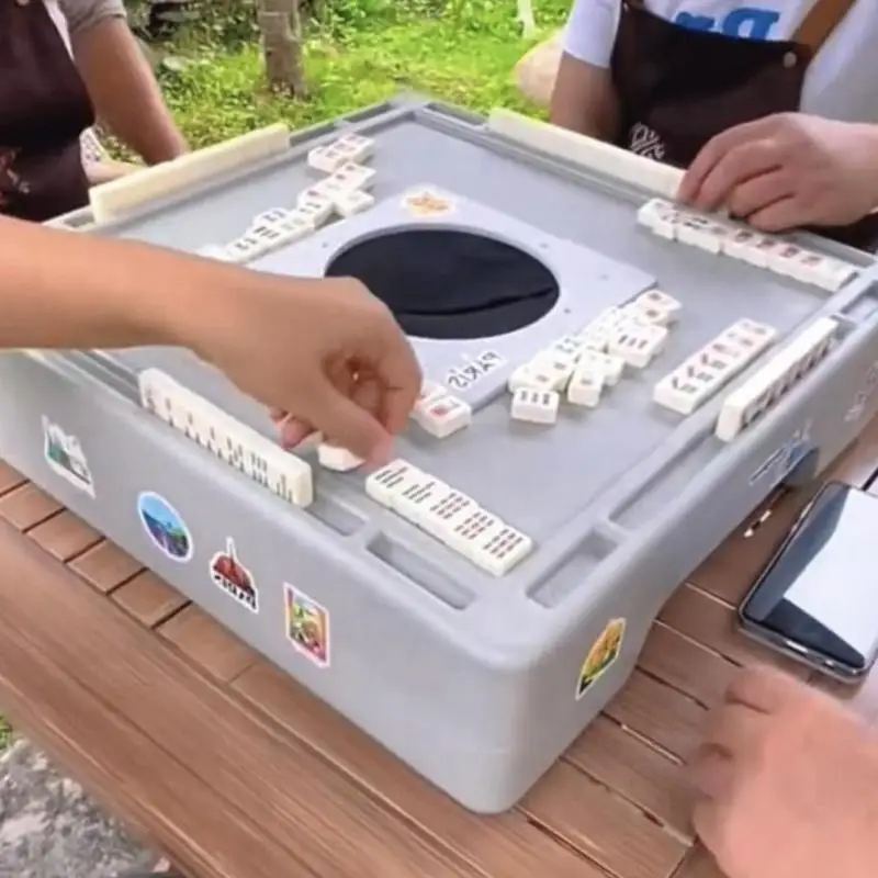 Travel Mahjong Set Small Chinese Mahjong Table Game Portable Travel Leisure Table Game for Family Friends Boys Girls
