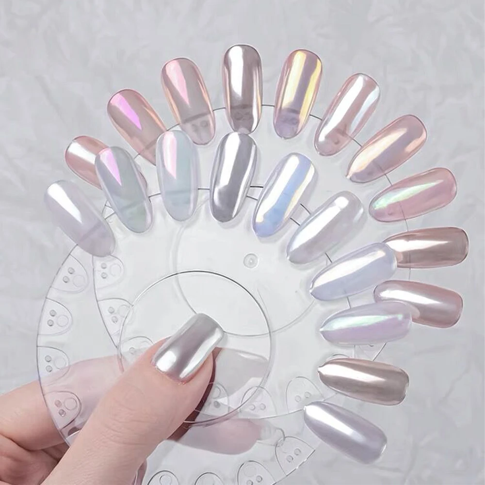 Newest Arrival Shimmer Rainbow Mirror Chrome Moonlight Nail Powder Pigment  - China Moonlight Mirror Powder, Mirror Nail Pigment