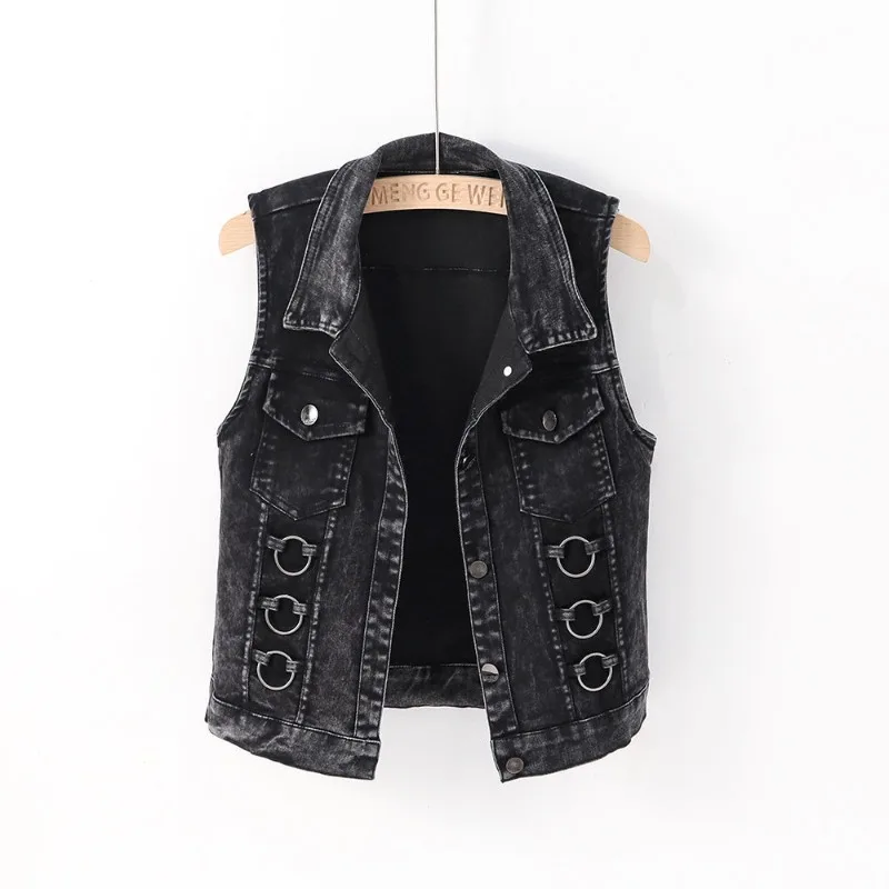 

Cowboy Vest Popular for Women in Spring and Autumn Slimming Down in 2024 New Versatile Outerwear Top for Women Clothing