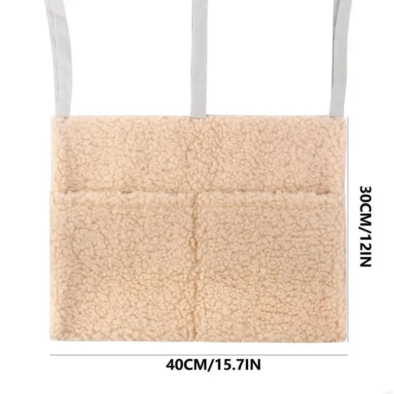 54DF 용 침대용 수납 가방 침대 옆 정리함 기저귀 및 물티슈 홀더 2 포켓 통기성 및 습기 방지 정리함