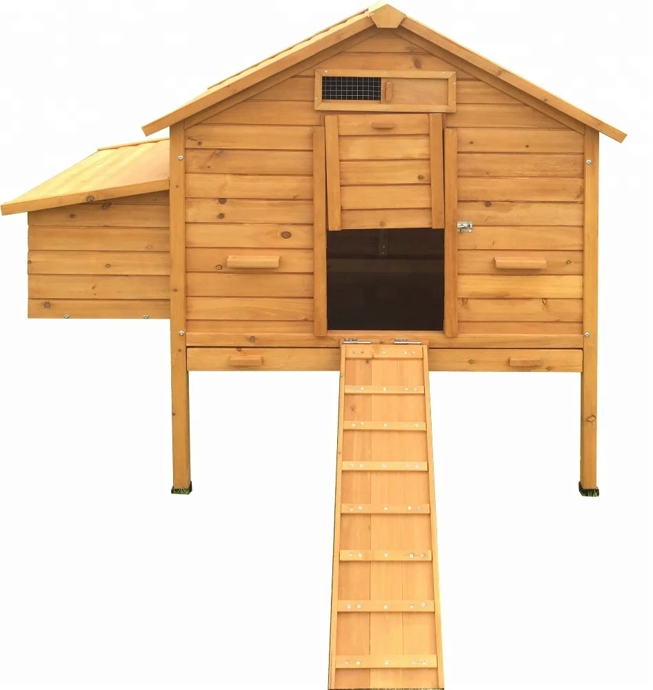 Giardino Cortile Gallina Legno Pet House Bantam Cock Gabbia Per Pollame Pollaio In Legno All'Ingrosso Con Scatola Di Nidificazione E Corsa All'Aperto
