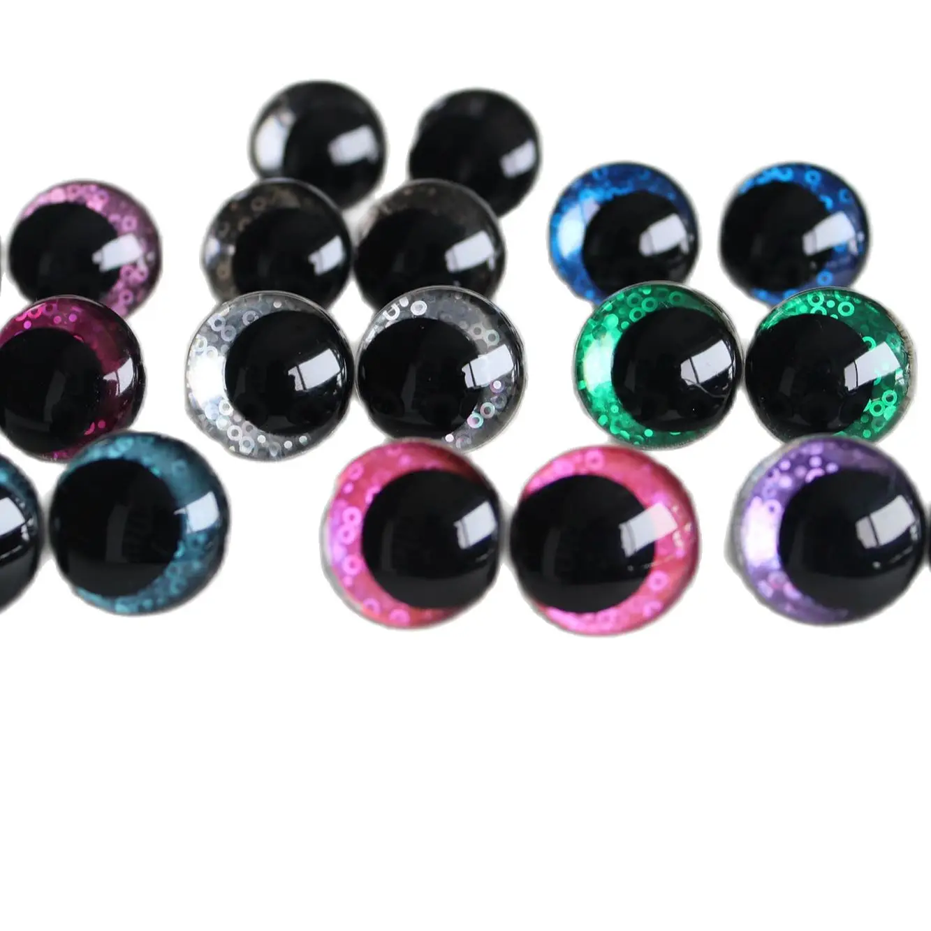 Doll Eyes 10pcs 12mm-28mm Round Glitter for Plush Craft