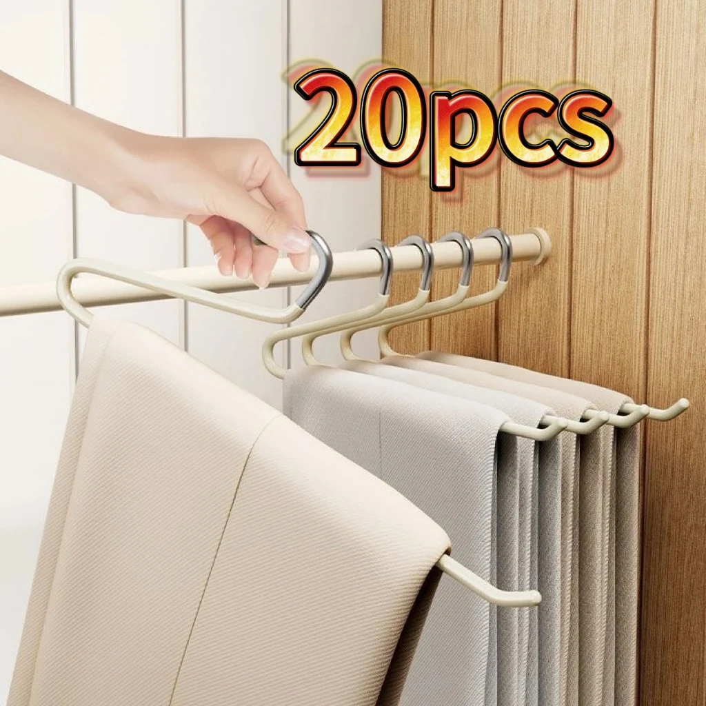 

Goose type pants hanger for home use hanging pants hanger non-marking pants clip non-slip dip plastic clothes rack closet storag