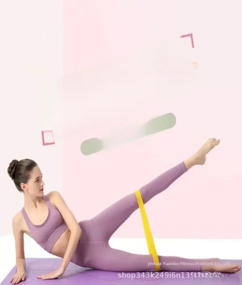 Description Picture 5 of itemYoga elastic circle fitness men's and women's resistance band elastic band hip strength training stretching pull band trainin...