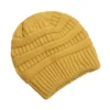 25 Color Solid Beanies Women Knitted Beanie Hat Fashion Autumn Winter Warm Hats Skullies Wool Cap for Women Wholesale 3