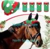 15Pcs Christmas Horse Accessory Includes Christmas Horse Leg Wraps  and Christmas Santa Hat Horse Cap for Holiday Christmas 2
