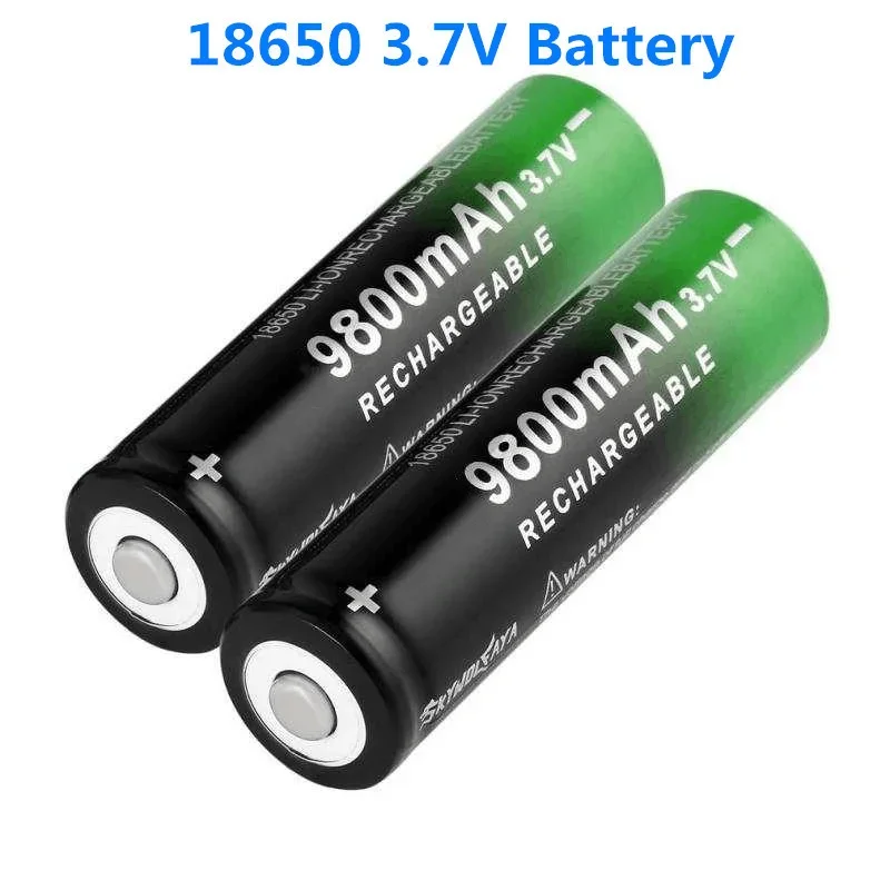 

18650 Battery High Quality 9800mAh 3.7V 18650 Li-ion batteries Rechargeable Battery For Flashlight Torch + Free shipping