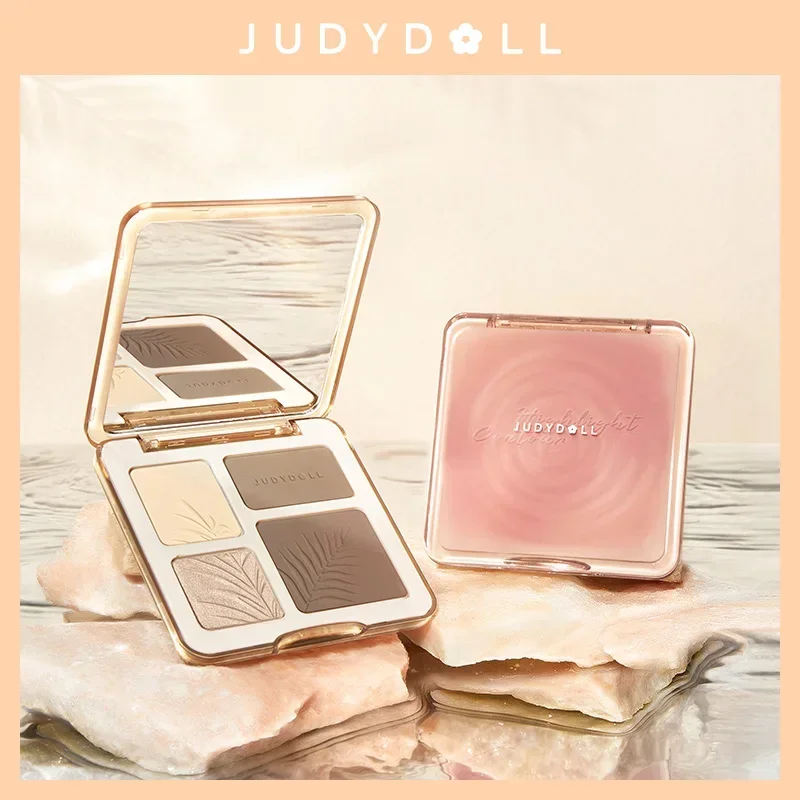 

Judydoll 3d Highlighter Contour Bronzer Palette Nude Makeup Natural Color Rendering Long-Lasting Waterproof Cosmetics