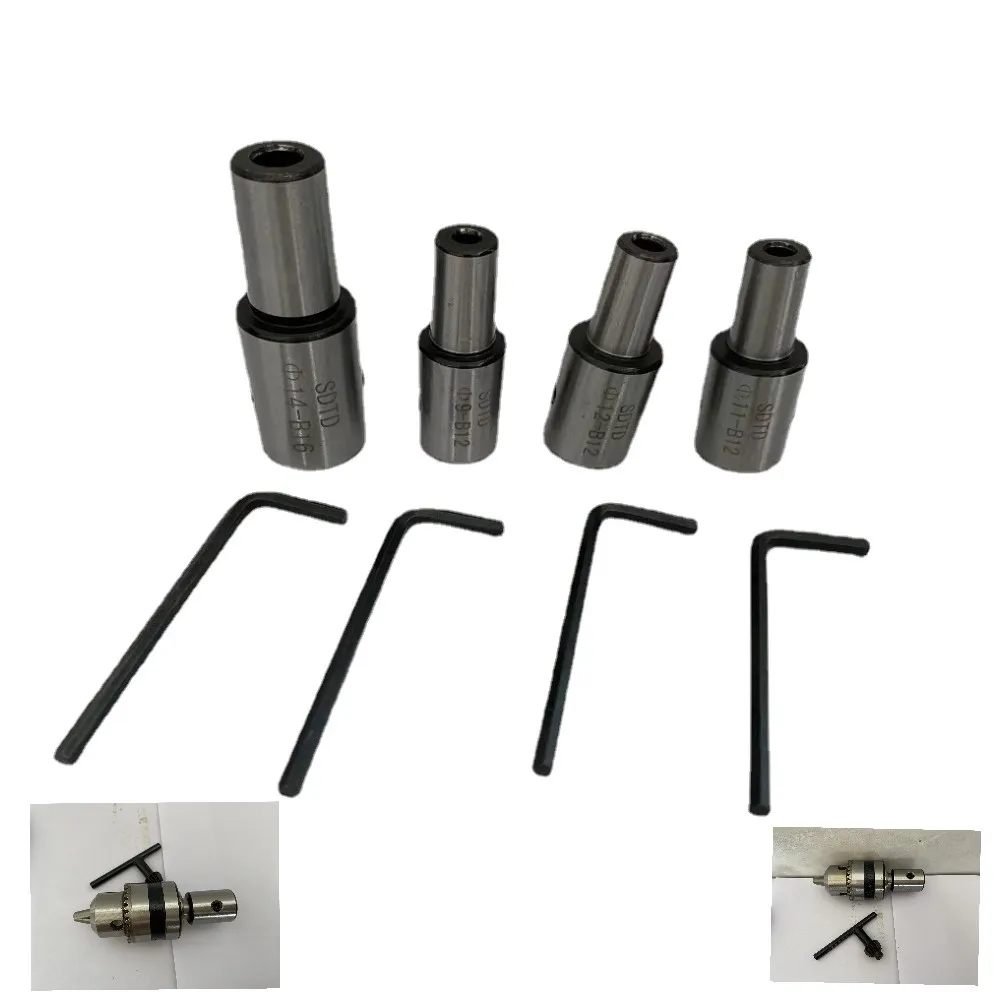 OUIO 1pcs 5mm 6 8 10 12 14 15 16mm drill chuck connecter B10 B12 B16 B18 tapper chuck adapter for drilling machine