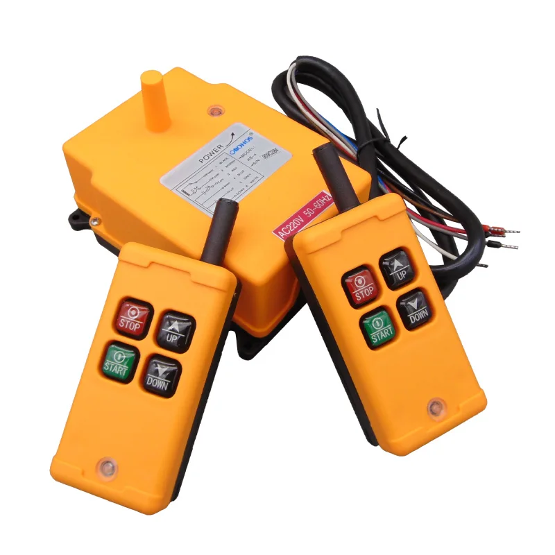 

HS-4 (include 2 transmitter and 1 receiver) crane remote control Your order note need voltage:380VAC 220VAC 36VAC 24VDC