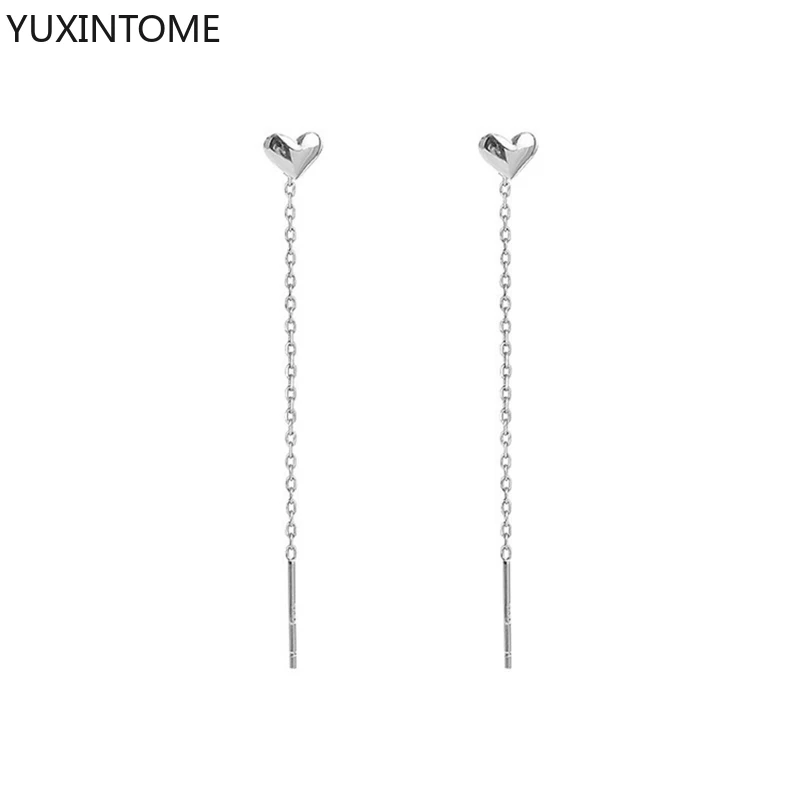 Orecchini Pendenti A Cuore In Argento 925 Con Nappa E Aghi – Gioielli Eleganti Per Donne E Ragazze, Regalo Perfetto - 2