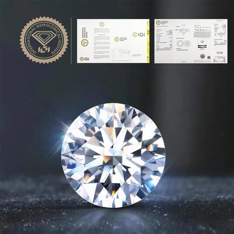 HPHT CVD Lab Grown Diamond Loose Diamonds Carat Round Brilliant