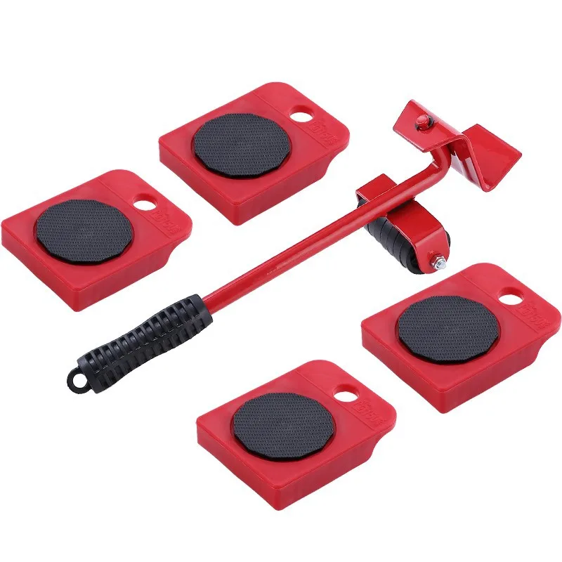 

Furniture Mover Tool Set Heavy Stuffs Moving Roller With Bar Furniture Mover Lifter With Wheel Professional Moving Tool