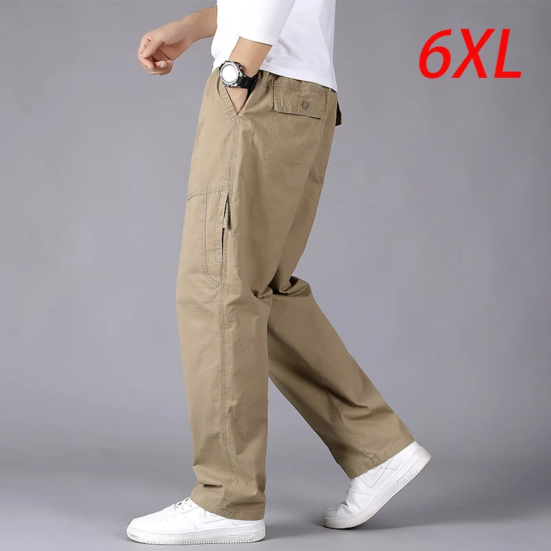 2022MenPantsLargeSizeBig6XLPlusMensCargoPantsTrousersFor