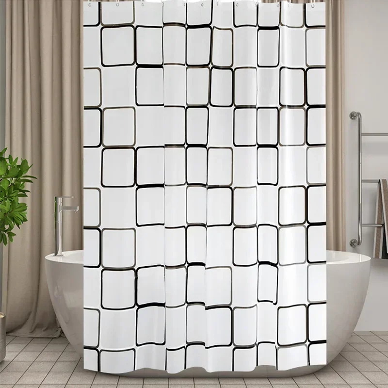 Waterproof Shower Curtain Mildew Proof Durable Bathroom Screens With Hook Modern Printed Bathtub Curtains Bathroom Accessories shower curtains