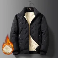 Thickened Warm Lamb Velvet Cotton Jacket Men's Loose plus Size Cotton Coat Inner Fleece Autumn Winter Outerwear Coat
