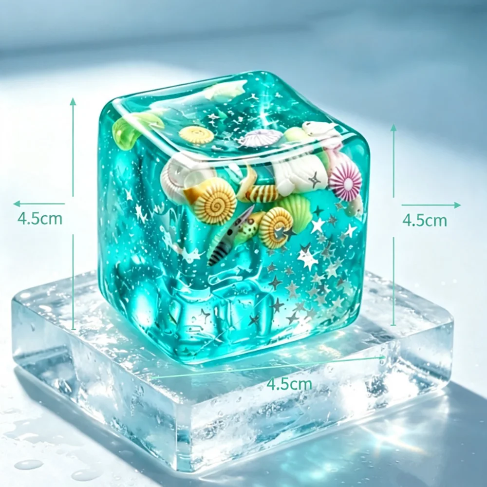 Ocean Serenity Stress Cube - Sensory Squishy Toy