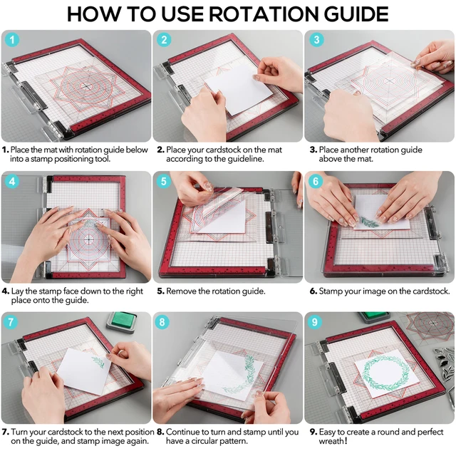 Multi-Use Non-Slip Sticky Mats with Stamp Positioning Tool 6