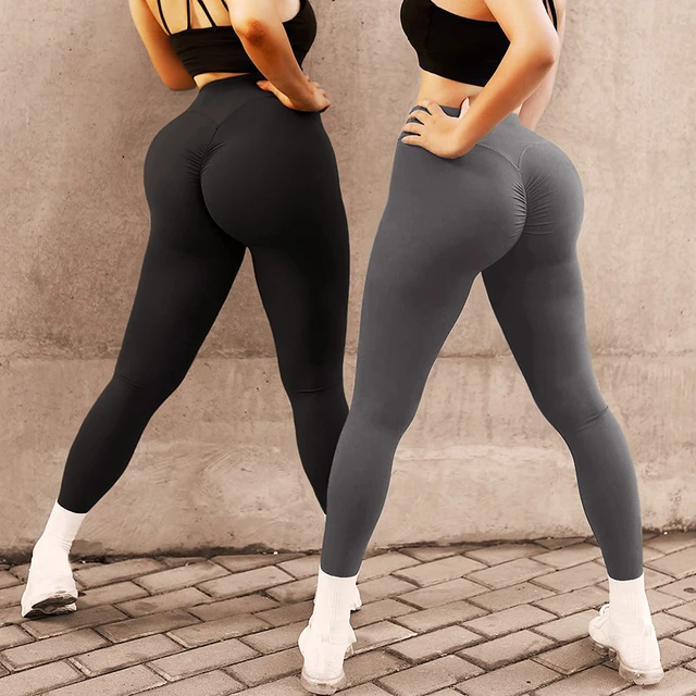 Women's High Waisted Naked Feeling Leggings Scrunch Butt Lift Booty Yoga  Pants Tummy Control Athletic Gym Compression Tights - AliExpress