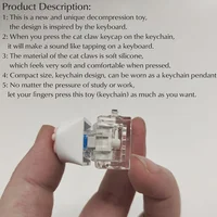 Cute Cat Claw Keychain - Fingertip Decompression Toy Key Tester Bag Pendant Perfect for Couples' Festival Gift 2