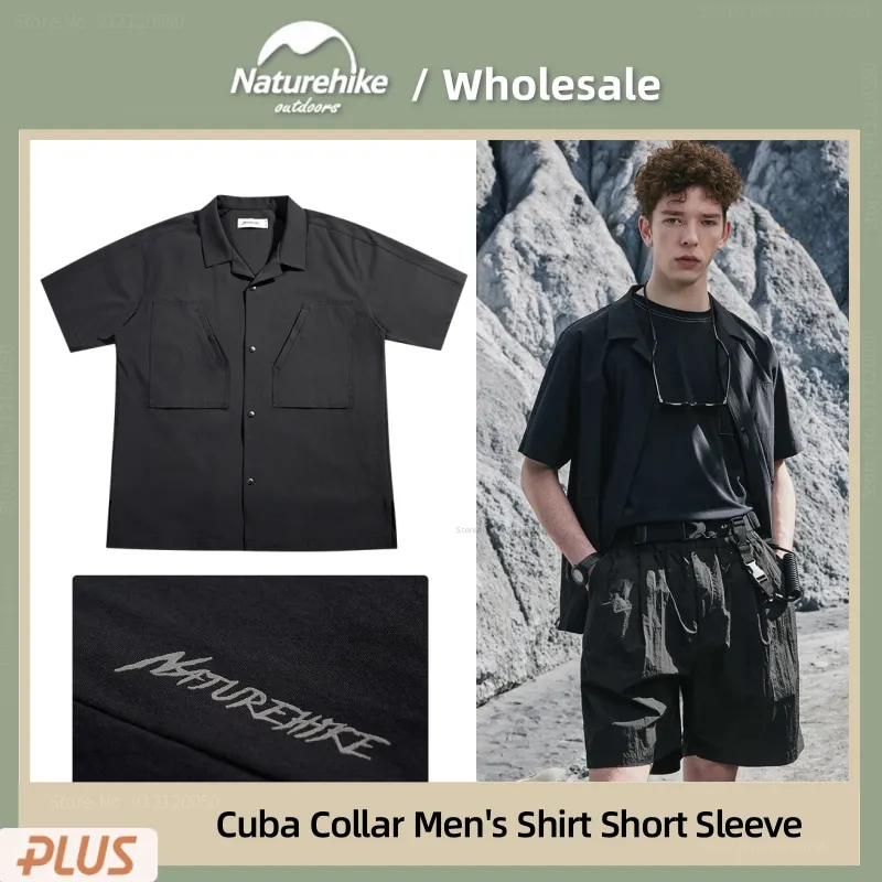 

Naturehike New Spring Summer Men's Shirts Outdoor Sun Protection Breathable Leisure Shirts Cuba Collar Loose Short Sleeves Shirt