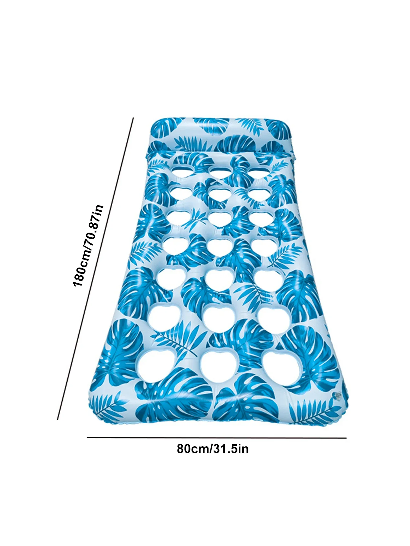 Foldable Inflatable Pool Float Lounge Water Float With Headrest Pool Floaties Raft Floating Pool Lounger Sun Tanning Float Water 5
