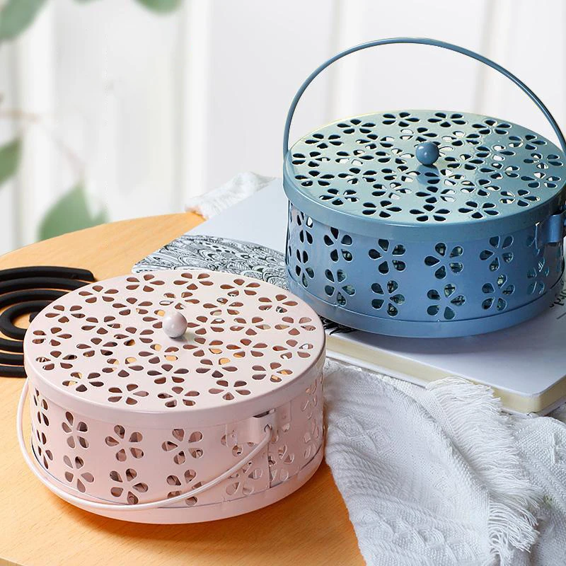 

Creative Mosquito Incense Incense Stand Iron Fireproof Tape Cover Household Indoor Incense Incense Incense Tray Holder