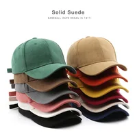 Casual Baseball Caps For Women Men Fashion Suede Hat Autumn Winter Outdoor Sun Caps Snapback Hats Unisex Solid Color Hip Hop Hat 1
