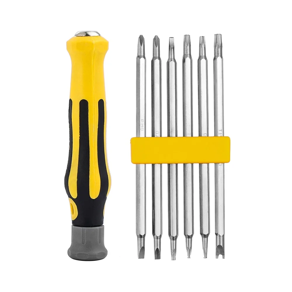 

6 in1 Electrical Equipment Tool Supplies Safety Tamper-Proof Magnetic Screwdriver Bit Hex Torx Screwdriver Head Flat Hand Tool