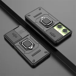 Magnetic Ring Stand Shockproof Armor Phone Case - Enhanced Protection and Versatile Support for OnePlus CE 3 Lite 5G (ZDX Cool-Black)