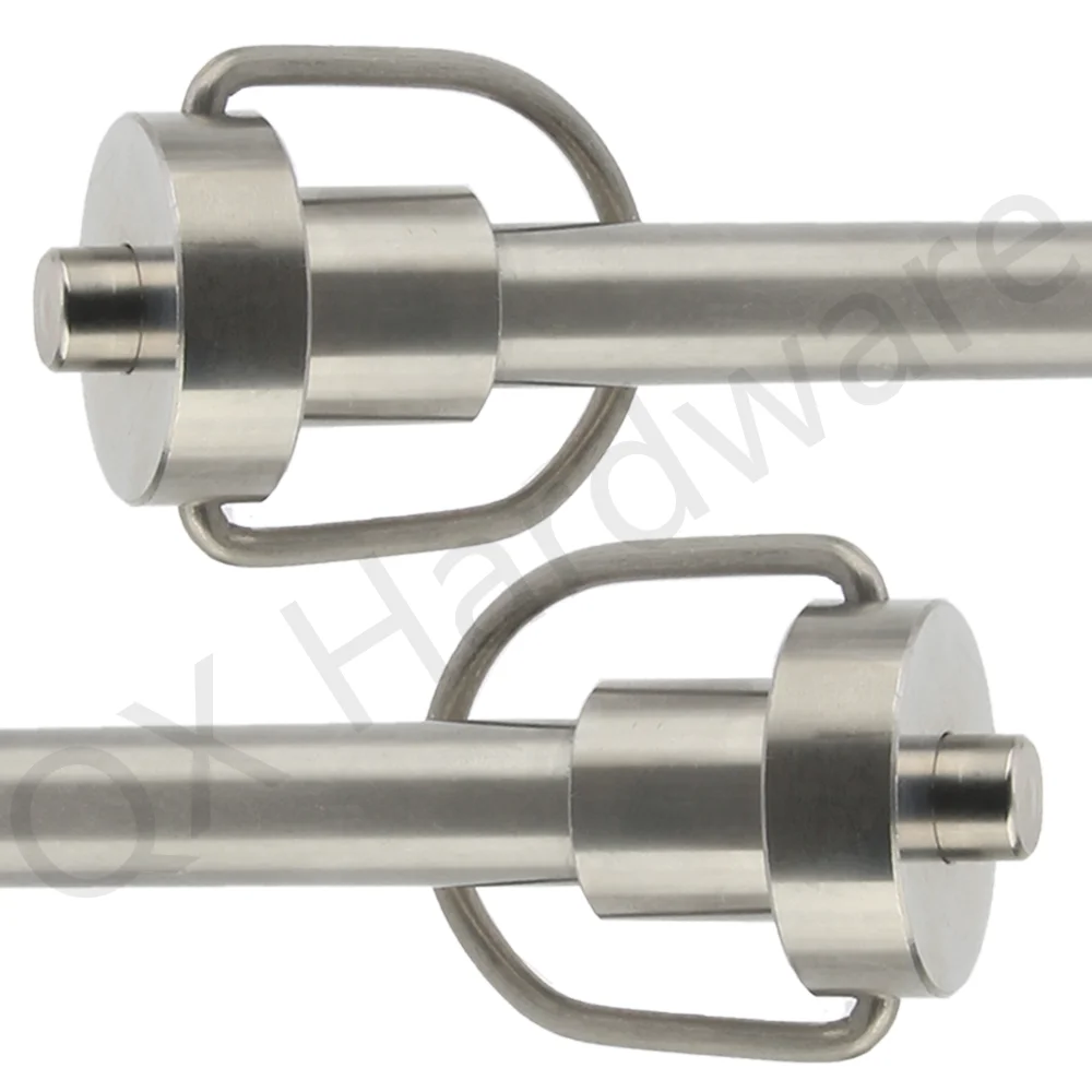 QX112 팩토리 아울렛 스테인레스 스틸 퀵 릴리스 핀 길이 10  100mm 찾기 용 링 핸들이있는 고품질 볼 잠금 핀