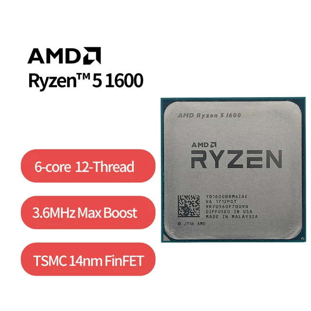 AMD RYZEN 5 R5 1600 6-Core 3.2 GHz ocket AM4 CPU Processors 