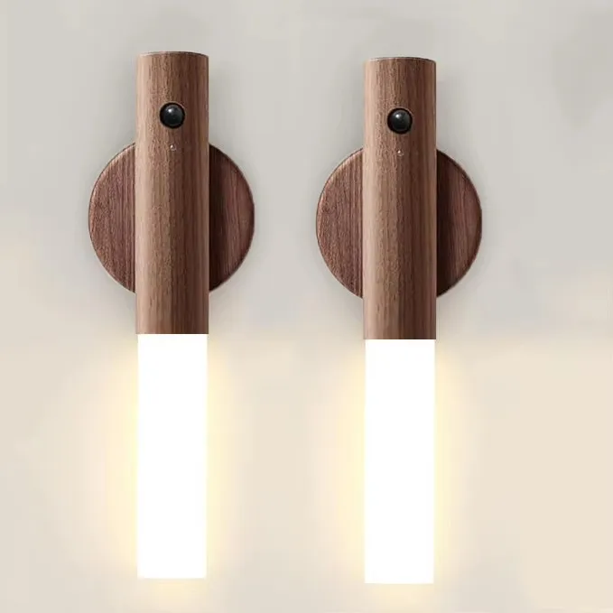 Magnetic Suction Lamp Intelligent Wooden LED Charging for Bedroom