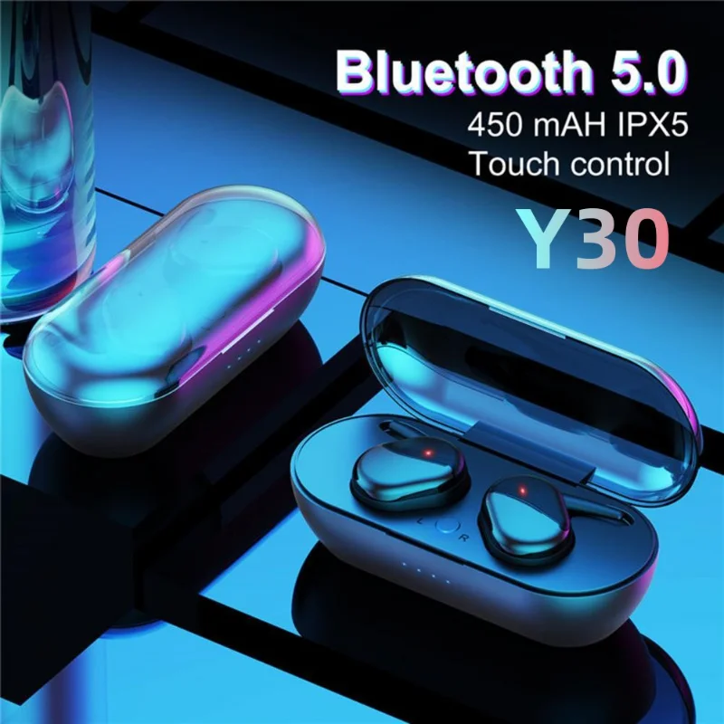 Y30 Tws Auricolare Wireless Bluetooth 5.0 Cuffie Hifi Sound Stereo Sport Earpods Con Microfono Per Iphone Android Phone