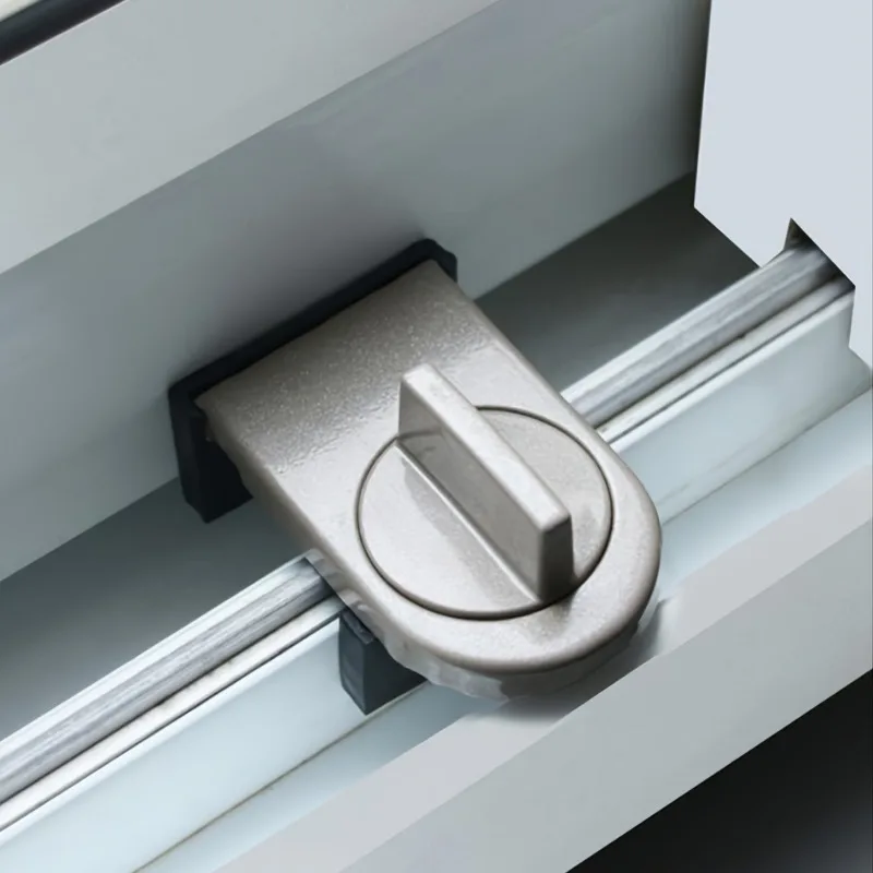 1pc Adjustable Security Door Latch, Mobile Window Insurance Lock, Anti-Theft Protection Lock Window Stoppers