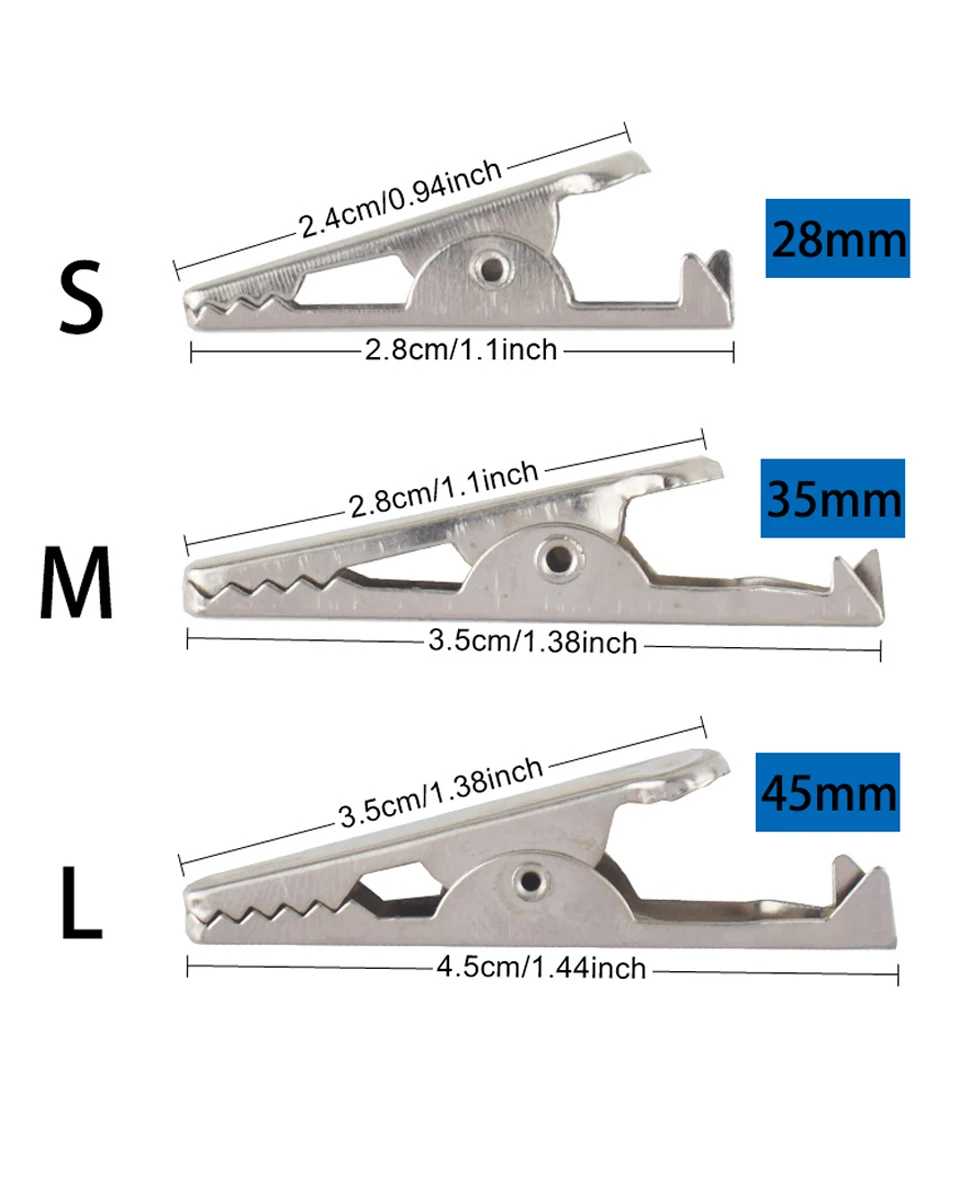 Description Picture 3 of item10pcs Color Alligator Clip Electric DIY Small Battery Power Cord Sheath Electric Clamp Double Head Test Clamp